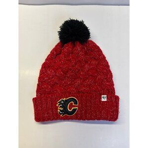 Calgary Flames‎ (47) Winter Beanie with Pom Pom (tuke)